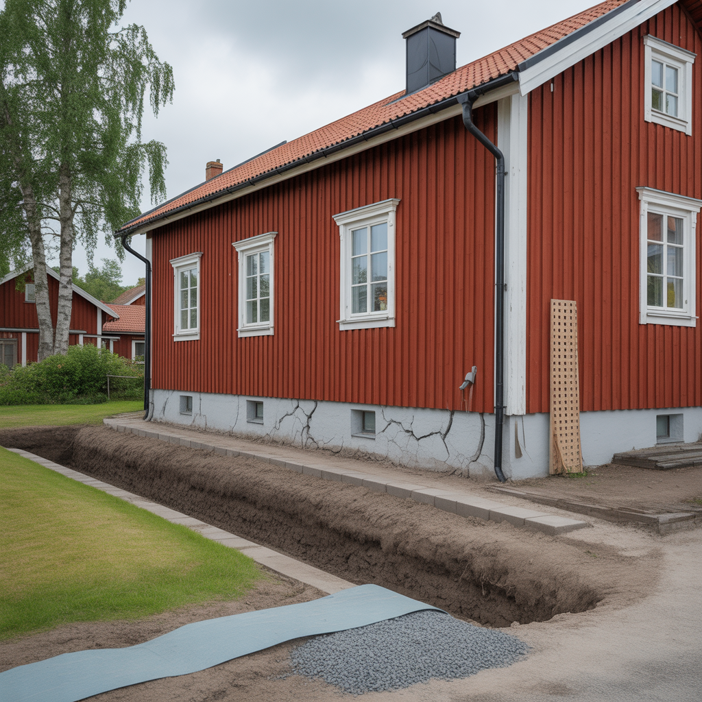 sattningar i mark runt huset felsokning och atgarder